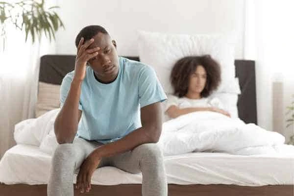 Man upset about ED symptoms Chiswick