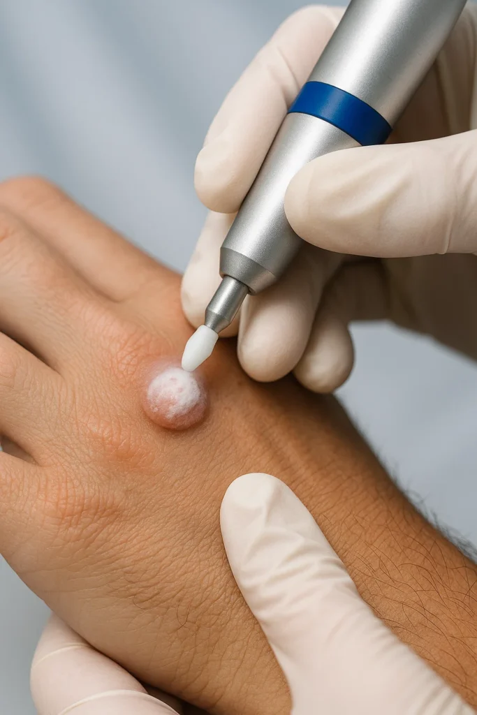 example of wart removal Chiswick using cryopen
