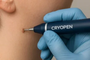 Person receiving skin tag removal Chiswick